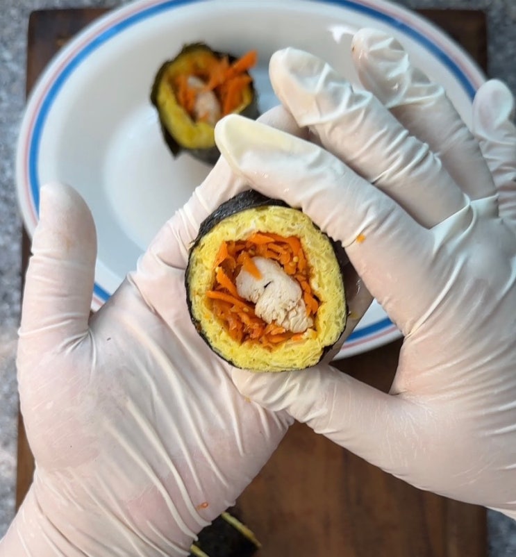 밥 없는 당근 라페 김밥(다이어트 레시피)