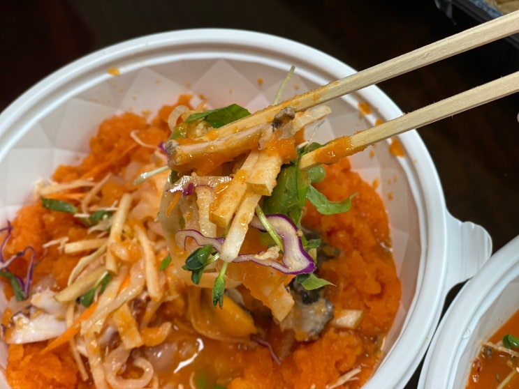  진주 혁신도시 맛집 집에서 만난 바다에서 전복모둠물회 포장해먹었어요