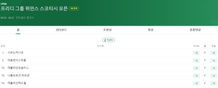 위민스 <b>스코티시 오픈</b> 중계 최혜진 <b>김세영</b> 김아림 김인경... 
