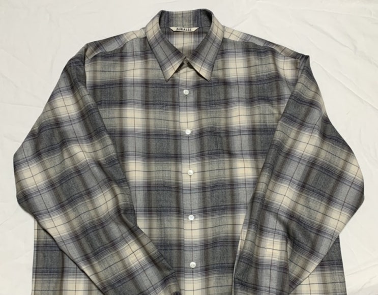  오라리 SUPER LIGHT WOOL CHECK SHIRT 구매후기