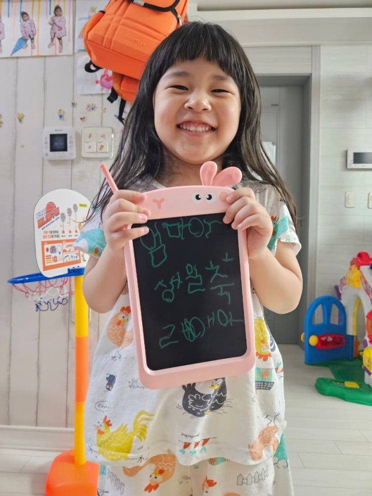 2세 장난감, 6세 장난감 소근육 발달에 좋은 스케치 놀이 패드 핑크 래빗, 그린 티라노(놀이 자신감)