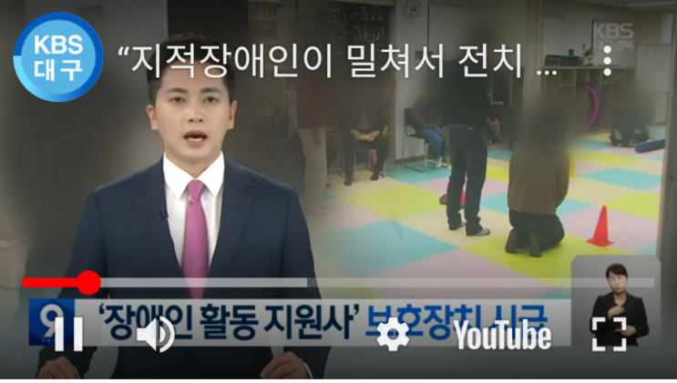 “지적장애인이 밀쳐서 전치 8주”…안전대책 사각지대 활동지원사[KBS뉴스]