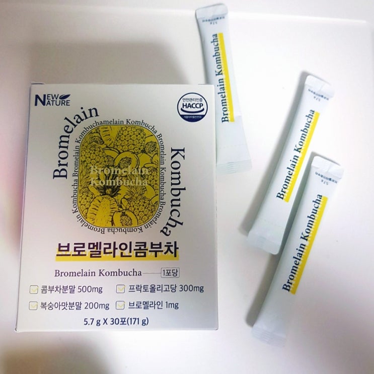  [식품 리뷰] 네이처 브로멜라인 콤푸차: 가루로 타먹는 유기농콤푸차