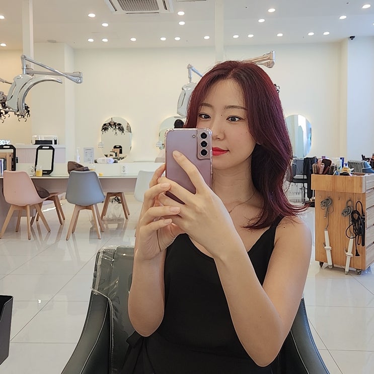  봉명동 미용실 무아뷰헤어 레드 염색하기
