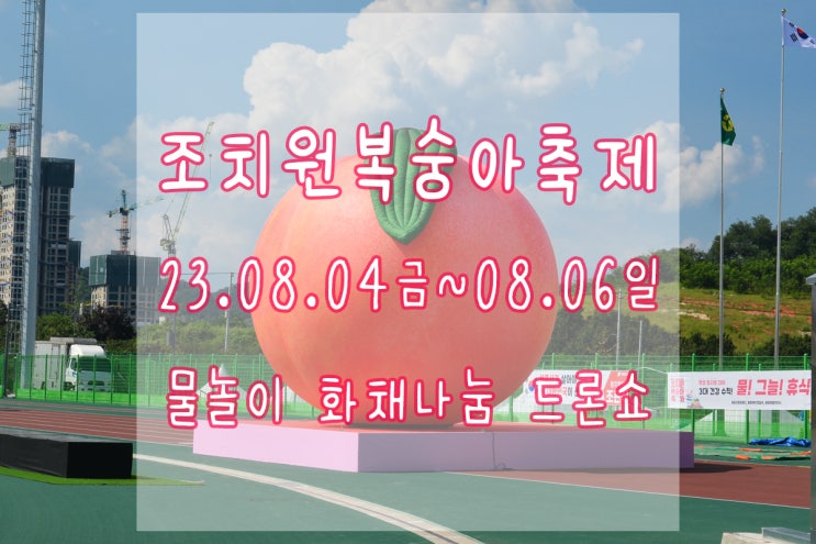  세종 복숭아축제 첫날 구경하고 왔어요