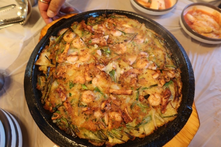  선재도 애견동반식당 바람의마을 칼국수 파전 맛있는 곳