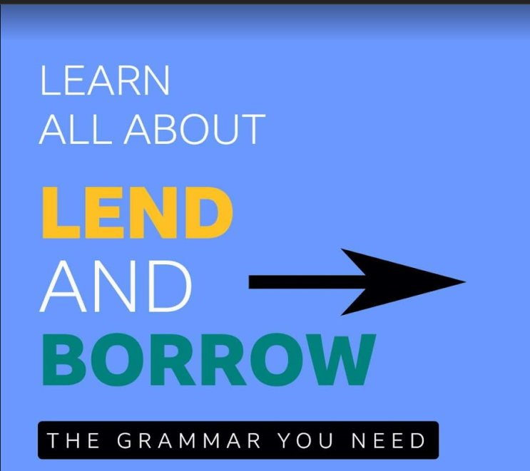 [영어] Lend와 Borrow의 차이