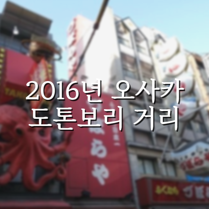  2016년 오사카 난바 도톤보리 거리 여행