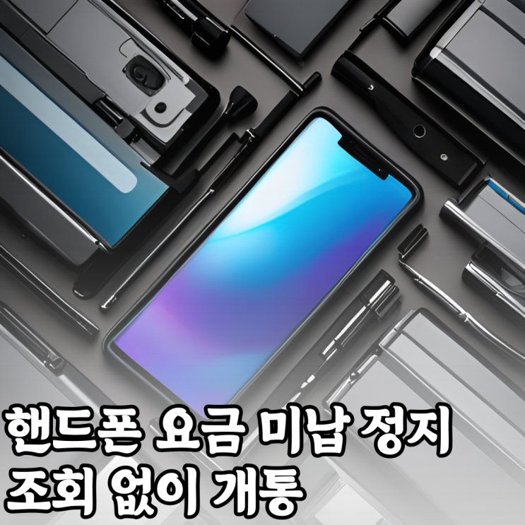  핸드폰 요금 미납 정지 조회 없이 개통하기.
