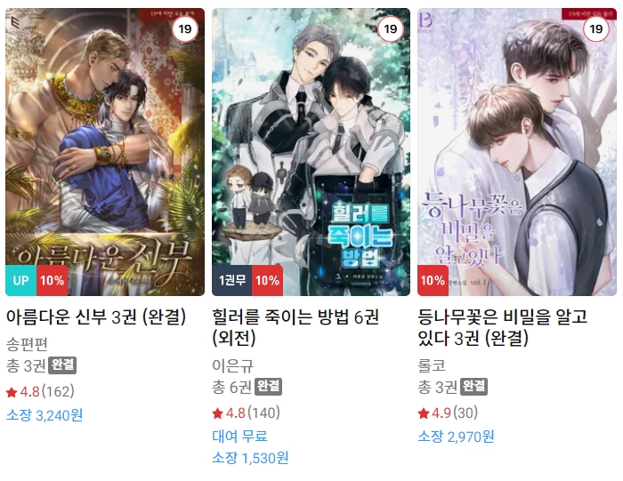 BL소설 신간) 23년 8월 1~6일 신간