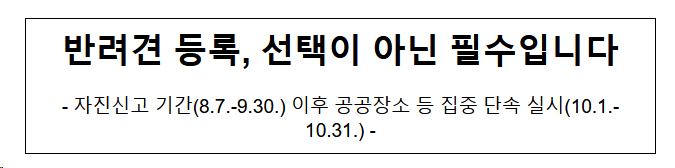 반려견 등록, 선택이 아닌 필수입니다 반려견 등록, 선택이 아닌 필수입니다