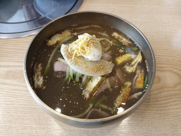  용인 진주옥냉면 물 비빔 육전냉면 한우육전
