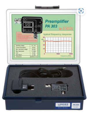  LANGER PA 303 BNC 세트프리앰프 100kHz, 최대 3GHz