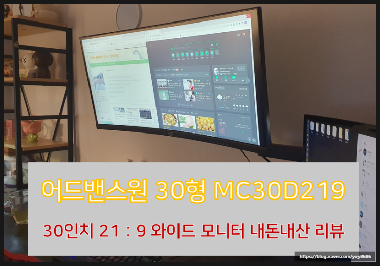 30인치 21 : 9 비율 와이드 모니터 어드밴스원 30형 MC30D219 내돈내산 사용기