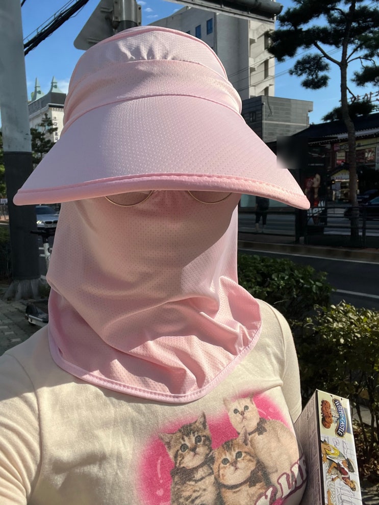 셜록훈스 그늘모자: 완벽 자외선차단 텃밭모자 핑크색 후기