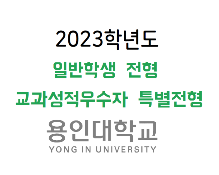  [수시결과] 용인대 수시등급 학생부교과(학교장추천전형)