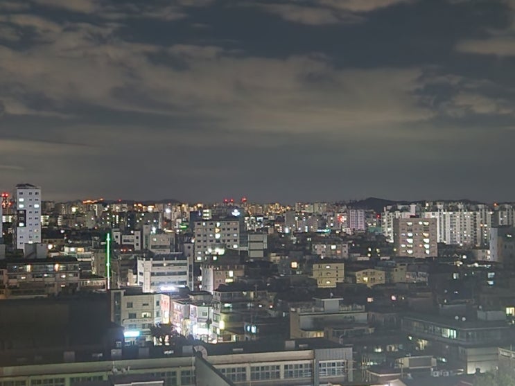  입추  화곡동 비행기 착륙 아경