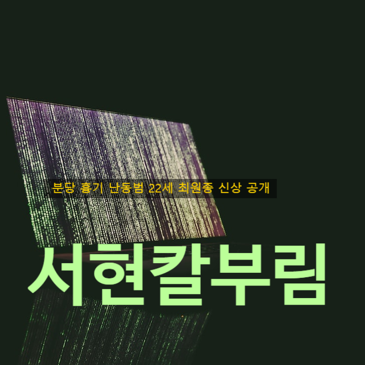 서현칼부림 최원종 신상
