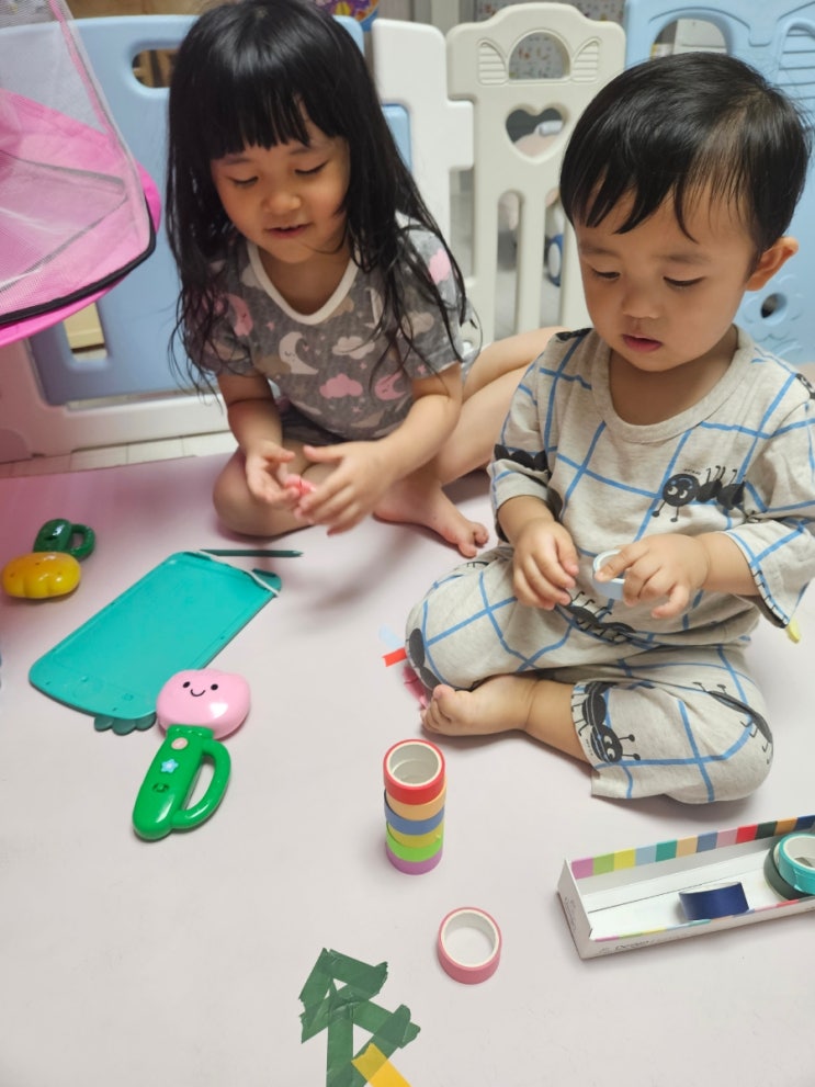  (6세, 2세 놀이) 간단놀이 마스킹 테이프 놀이