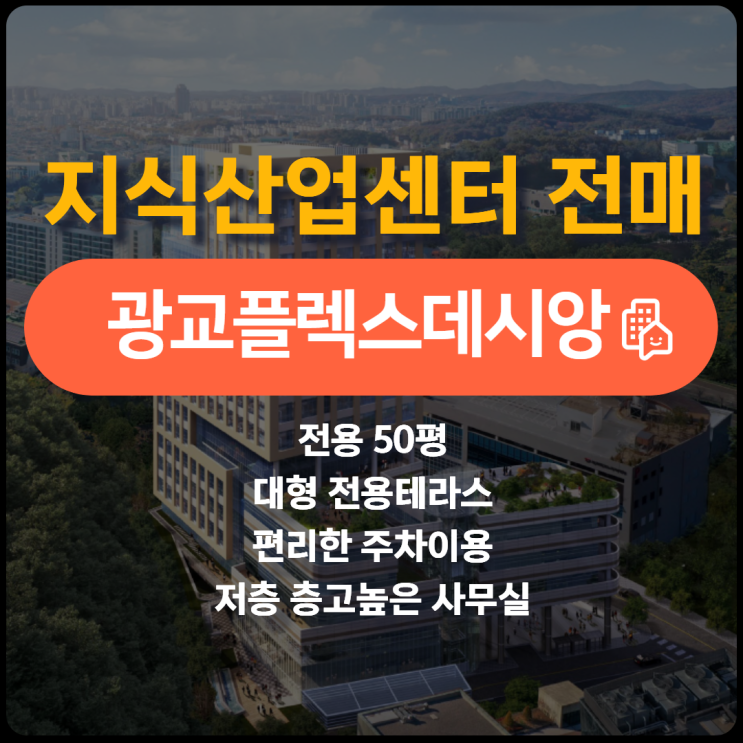  광교플렉스데시앙 대형 개별테라스 있는 사무실 선점하세요! [무피전매/임대가능]
