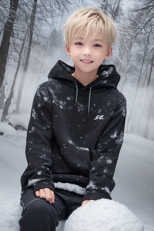  [Ai Greem] 그림_남자 320: 눈을 배경으로 하는 금발 남자 Ai 화보, 금발 남자 어린이, 청소년 Ai 실사화 무료 이미지, 겨울 배경 잘생긴 남자 그림