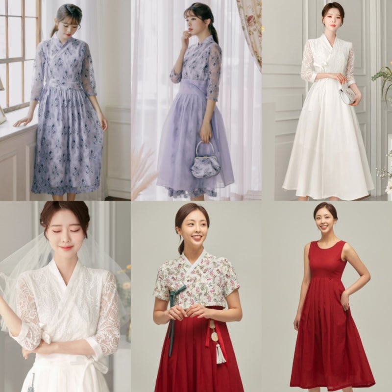 생활한복 브랜드 실과바늘, 리슬, 시크라인 여름 예쁜 어른 개량한복 원피스, 드레스, 치마, ....