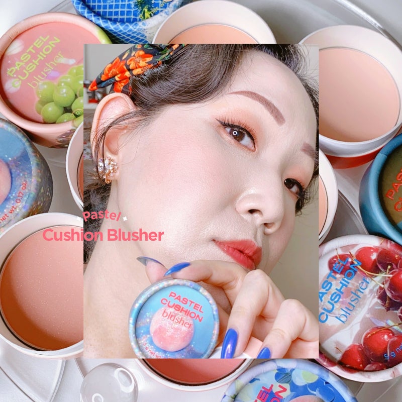 더페이스샵 × ACID 파스텔 쿠션 블러셔 (전색상 6색) 실제색감컬러칩 & 예쁘게 바르는 법