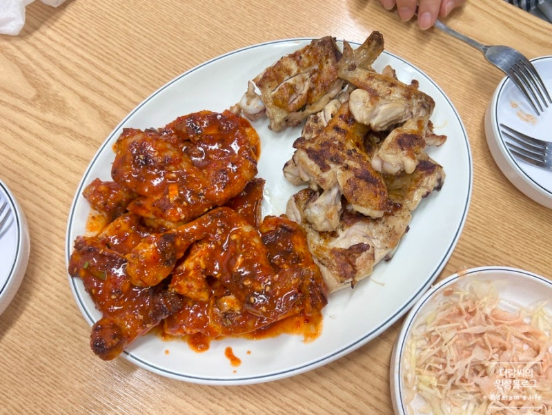 용문시장 맛집 원조숯불통닭바베큐 40년 내공의 맛
