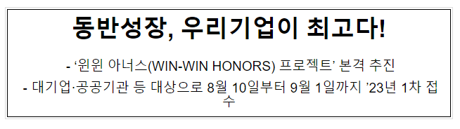 동반성장, 우리기업이 최고다! 동반성장, 우리기업이 최고다!
