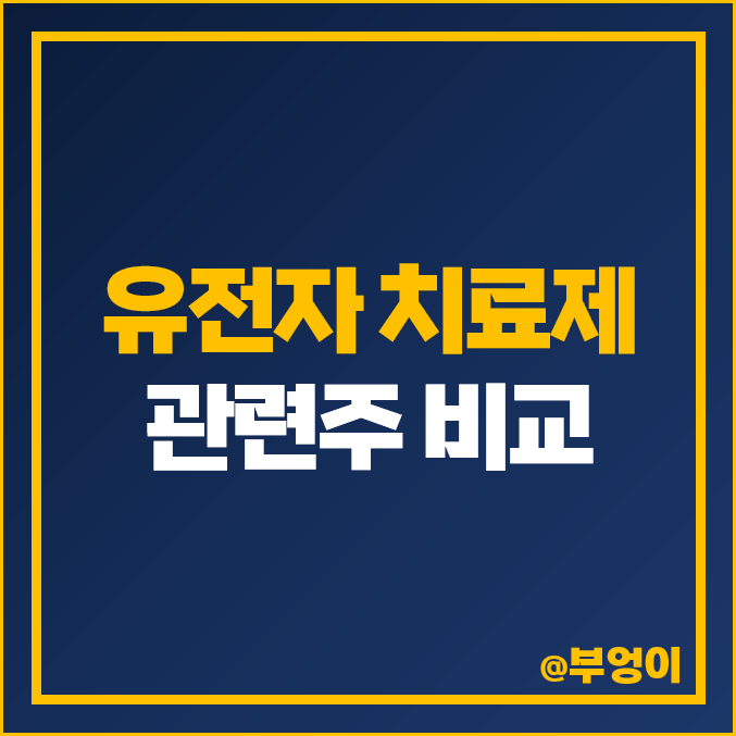 유전자 치료제 관련주, 랩지노믹스 신테카바이오 지노믹트리 주가