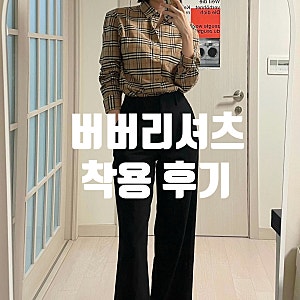 남자 버버리 셔츠, 여자가 입어본 후기
