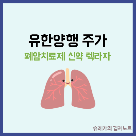  유한양행 주가 폐암 치료제 신약 렉라자