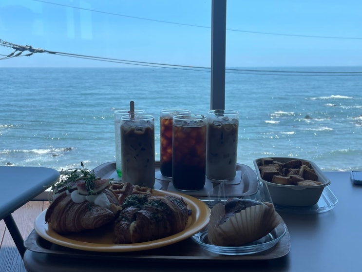  울산 주전 카페벼리 주차 메뉴 오션뷰 카페 디저트 맛집