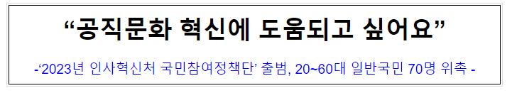 (법무감사혁신담당관) “공직문화 혁신에 도움되고 싶어요” (법무감사혁신담당관) “공직문화 혁신에 도움되고 싶어요”
