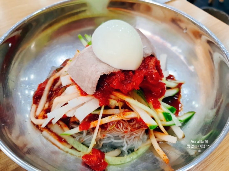 [일산 냉면 맛집] 중산동 신라면옥에서 푸짐한 회냉면 도가니탕