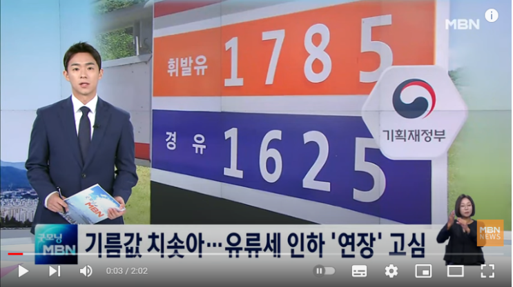 리터당 1,700원까지 오른 기름값…유류세 인하 종료 '딜레마'