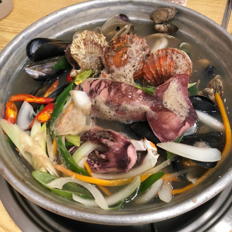  인천대입구역맛집 통큰칼국수 해물가득 송도칼국수