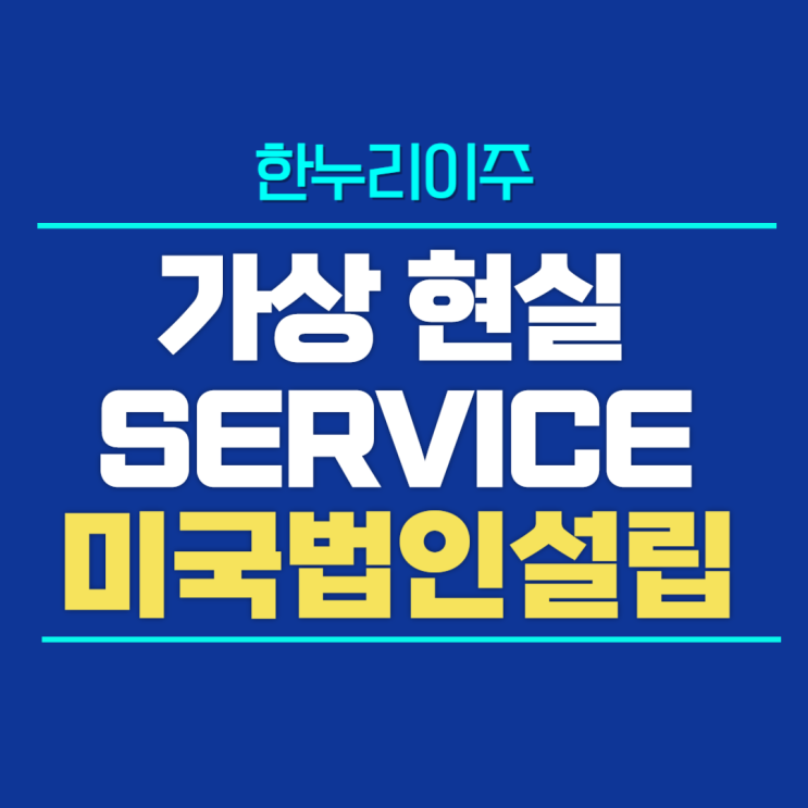  가상현실 서비스 - 미국 법인 설립