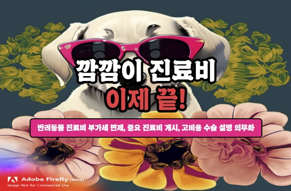 반려동물 진료비는 내리고, 중요 진료비 게시로 반려계에 만연한 깜깜이 진료비 막는다!