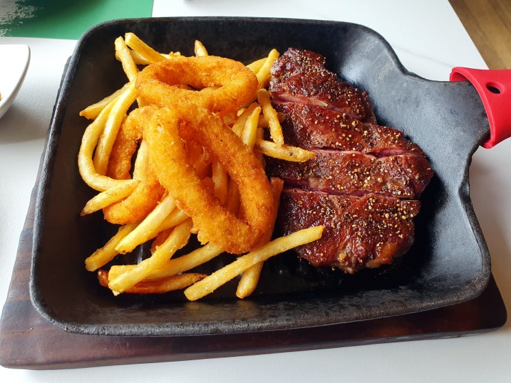  강일동 맛집 카페 나무수 스테이크 파스타 세트