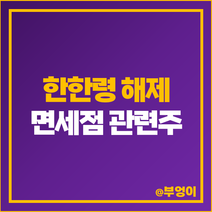 면세점 주식, 중국 단체 관광 허용, 한한령 해제 관련주, 대장주 토니모리 면세점 주식, 중국 단체 관광 허용, 한한령 해제 관련주, 대장주 토니모리