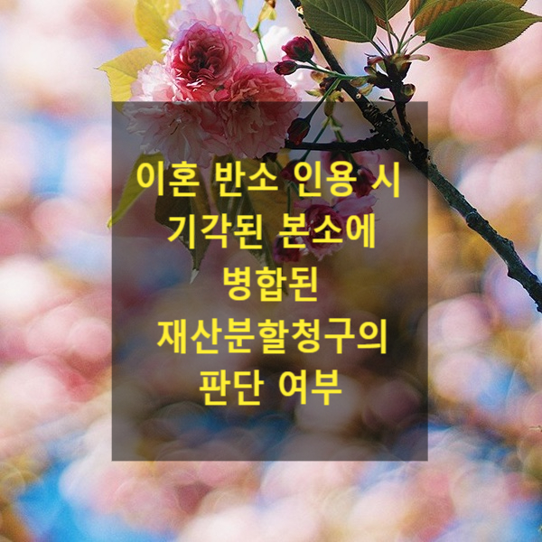  이혼의 반소를 인용하고 본소를 기각하는 경우 본소에 병합된 재산분할청구를 판단하는지