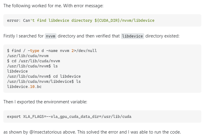 tensorflow ERR :: libdevice not found at 에러 처리 소스 코드