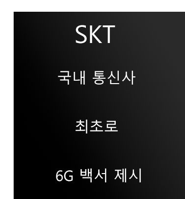  SKT 국내 통신사 최초로 6G 백서 제시