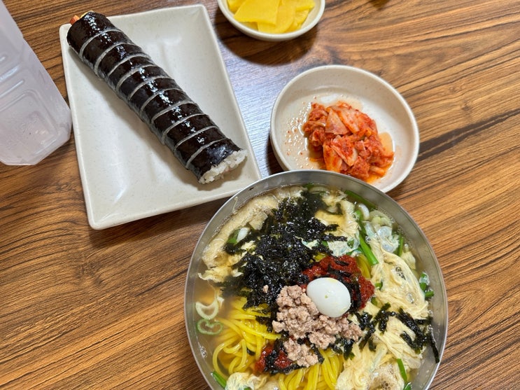  충북 옥천 맛집 물쫄면 김밥 맛집 풍미당