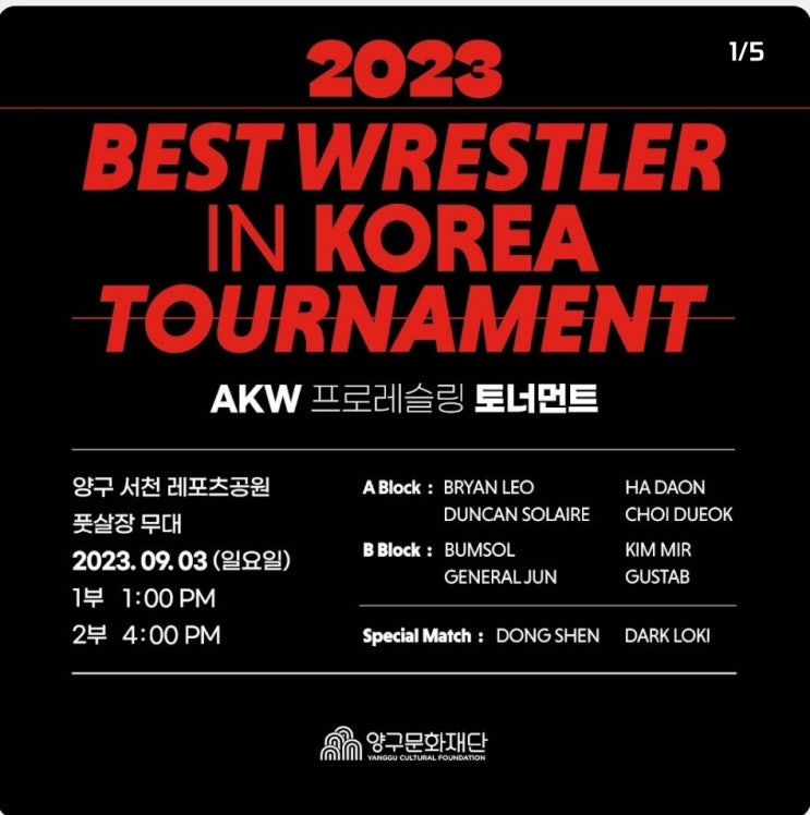 [AKW] 프로레슬링 토너먼트 대진표