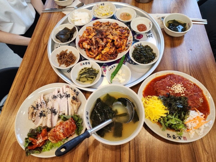  범박동 맛집 직화낙지 보쌈 쟁반막국수 후기 ; 오봉집 범박점