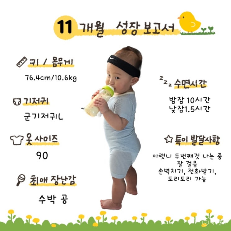  [메리의 성장 보고서] 11개월 아기 발달 기록