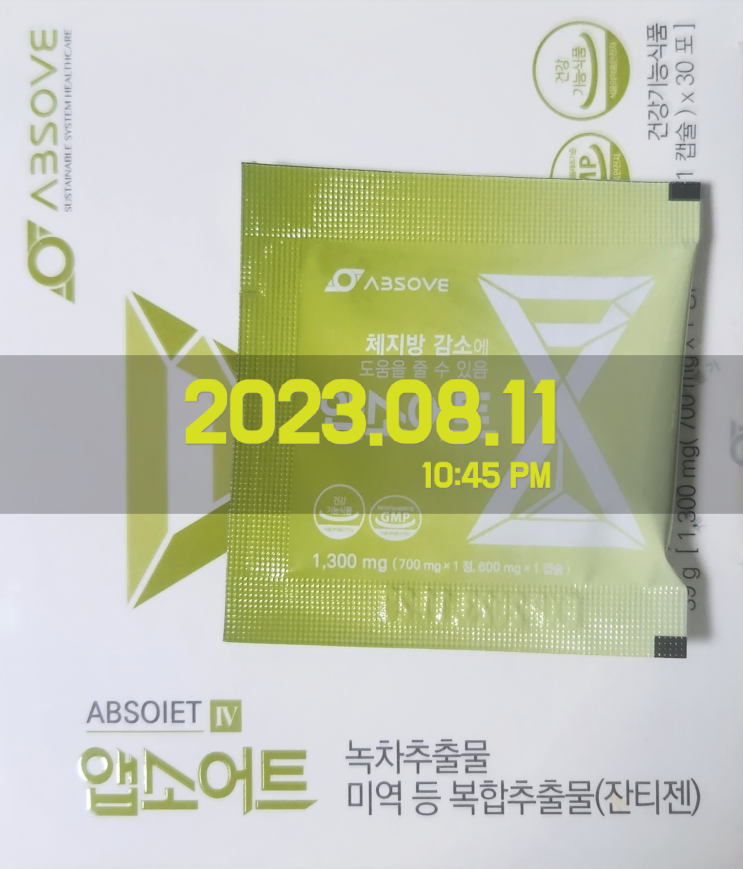  체지방 감소에 도움을 위한 앱소브Ⅳ 1일차