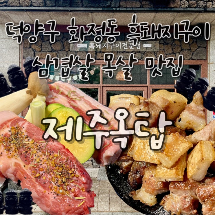  화정동고깃집 화정역고기 삼겹살 맛집 흑돼지구이 전문점 제주옥탑 고양화정점